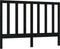 vidaXL - Hoofdbord - 146x4x100 - cm - massief - grenenhout - zwart