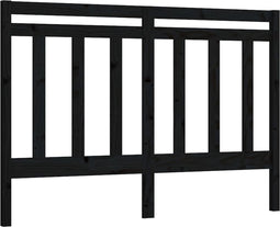 vidaXL - Hoofdbord - 146x4x100 - cm - massief - grenenhout - zwart