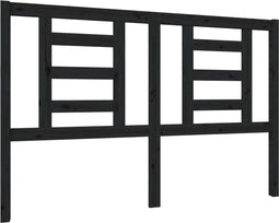 vidaXL - Hoofdbord - 146x4x100 - cm - massief - grenenhout - zwart