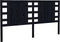 vidaXL - Hoofdbord - 146x4x100 - cm - massief - grenenhout - zwart