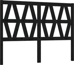 vidaXL - Hoofdbord - 146x4x100 - cm - massief - grenenhout - zwart