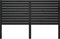 vidaXL - Hoofdbord - 146x4x100 - cm - massief - grenenhout - zwart