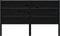 vidaXL - Hoofdbord - 146x4x100 - cm - massief - grenenhout - zwart