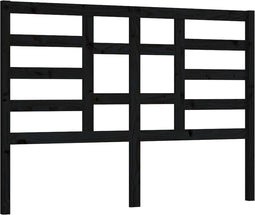 vidaXL - Hoofdbord - 146x4x104 - cm - massief - grenenhout - zwart