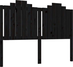 vidaXL - Hoofdbord - 146x4x110 - cm - massief - grenenhout - zwart