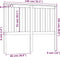 vidaXL - Hoofdbord - 146x6x101 - cm - massief - grenenhout - grijs