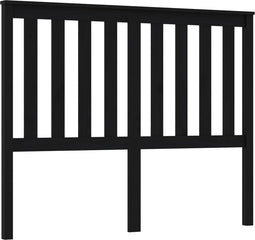 vidaXL - Hoofdbord - 146x6x101 - cm - massief - grenenhout - zwart
