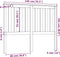vidaXL - Hoofdbord - 146x6x101 - cm - massief - grenenhout - zwart