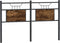 vidaXL - Hoofdbord - 150 - cm - bewerkt - hout - en - staal - gerookt - eikenkleurig