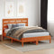 vidaXL - Hoofdbord - 150 - cm - massief - grenenhout - wasbruin
