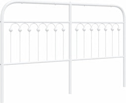 vidaXL - Hoofdbord - 150 - cm - metaal - wit