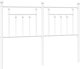 vidaXL - Hoofdbord - 150 - cm - metaal - wit