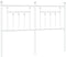 vidaXL - Hoofdbord - 150 - cm - metaal - wit