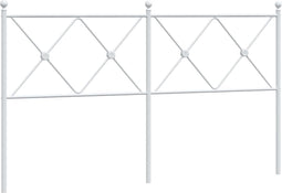 vidaXL - Hoofdbord - 150 - cm - metaal - wit