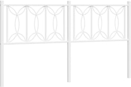 vidaXL - Hoofdbord - 150 - cm - metaal - wit