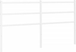 vidaXL - Hoofdbord - 150 - cm - metaal - wit