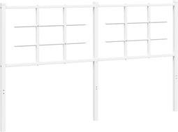 vidaXL - Hoofdbord - 150 - cm - metaal - wit