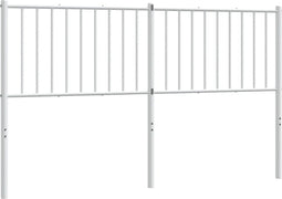 vidaXL - Hoofdbord - 150 - cm - metaal - wit