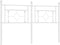 vidaXL - Hoofdbord - 150 - cm - metaal - wit