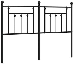vidaXL - Hoofdbord - 150 - cm - metaal - zwart