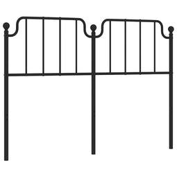 vidaXL - Hoofdbord - 150 - cm - metaal - zwart