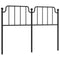 vidaXL - Hoofdbord - 150 - cm - metaal - zwart