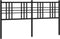 vidaXL - Hoofdbord - 150 - cm - metaal - zwart