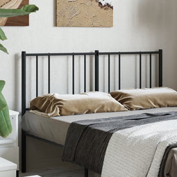 vidaXL - Hoofdbord - 150 - cm - metaal - zwart