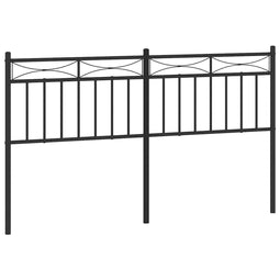 vidaXL - Hoofdbord - 150 - cm - metaal - zwart