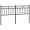 vidaXL - Hoofdbord - 150 - cm - metaal - zwart