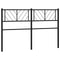 vidaXL - Hoofdbord - 150 - cm - metaal - zwart