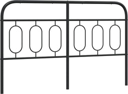 vidaXL - Hoofdbord - 150 - cm - metaal - zwart