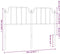 vidaXL - Hoofdbord - 150 - cm - metaal - zwart