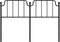 vidaXL - Hoofdbord - 150 - cm - metaal - zwart