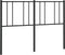 vidaXL - Hoofdbord - 150 - cm - metaal - zwart