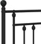 vidaXL - Hoofdbord - 150 - cm - metaal - zwart