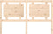 vidaXL - Hoofdbord - 155,5x4x100 - cm - massief - grenenhout