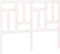 vidaXL - Hoofdbord - 155,5x4x100 - cm - massief - grenenhout - wit