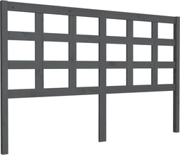 vidaXL - Hoofdbord - 156x4x100 - cm - massief - grenenhout - grijs