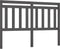 vidaXL - Hoofdbord - 156x4x100 - cm - massief - grenenhout - grijs