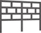 vidaXL - Hoofdbord - 156x4x100 - cm - massief - grenenhout - grijs