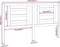 vidaXL - Hoofdbord - 156x4x100 - cm - massief - grenenhout - grijs