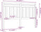 vidaXL - Hoofdbord - 156x4x100 - cm - massief - grenenhout - grijs