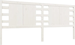 vidaXL - Hoofdbord - 156x4x100 - cm - massief - grenenhout - wit