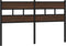 vidaXL - Hoofdbord - 160 - cm - bewerkt - hout - en - staal - bruin - eikenkleurig