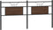 vidaXL - Hoofdbord - 160 - cm - bewerkt - hout - en - staal - bruin - eikenkleurig