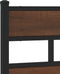 vidaXL - Hoofdbord - 160 - cm - bewerkt - hout - en - staal - bruin - eikenkleurig
