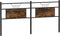 vidaXL - Hoofdbord - 160 - cm - bewerkt - hout - en - staal - gerookt - eikenkleurig