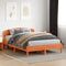 vidaXL - Hoofdbord - 160 - cm - massief - grenenhout - wasbruin