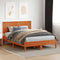 vidaXL - Hoofdbord - 160 - cm - massief - grenenhout - wasbruin